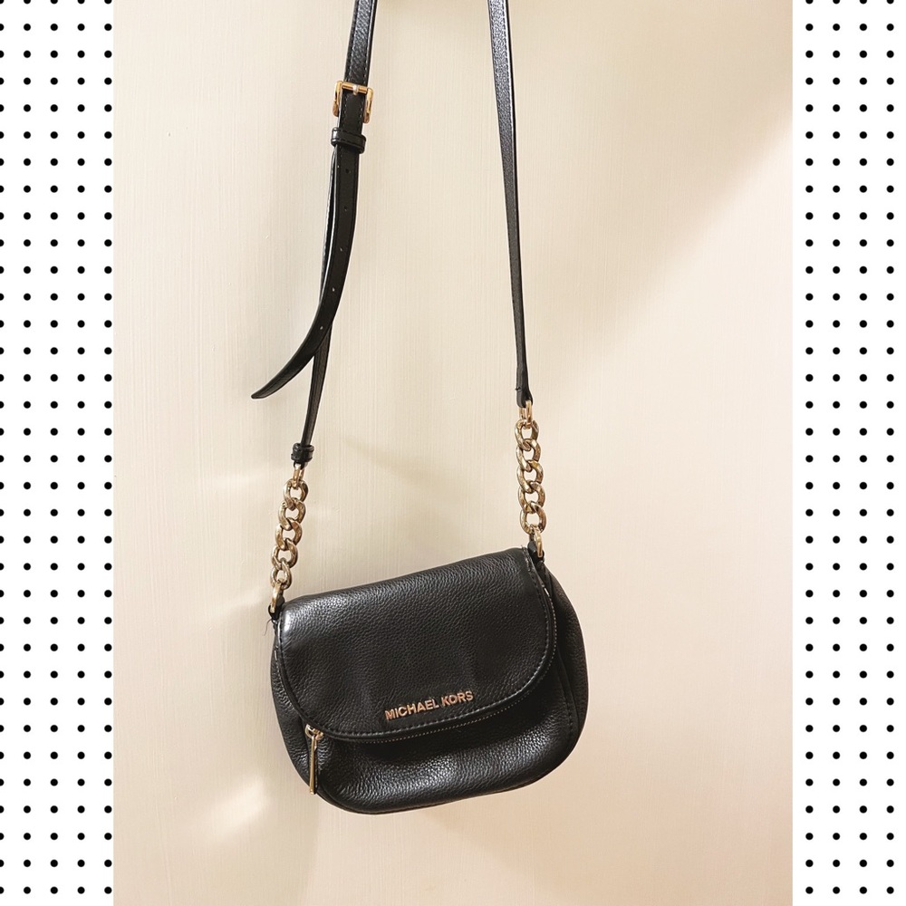 Michael Kors Crossbody Purse Bag Black Leather